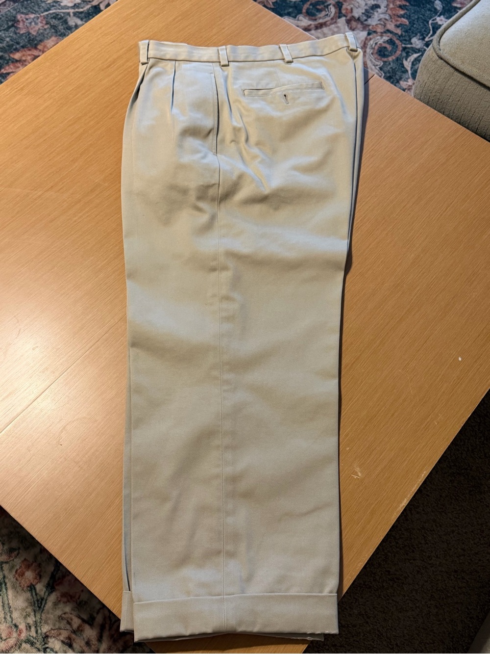 Brooks Brothers Khaki Pleated Chinos